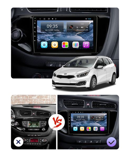 Штатна Магнітола KIA Ceed 2012-2018 на Android Модель XYAuto-5760-8octa-4G-DSP-CarPlay М-КСД-9-8я4жДСП-2/32 фото