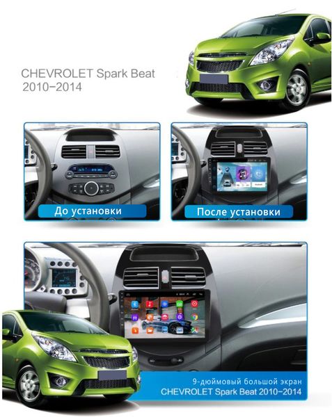 Штатная Магнитола Chevrolet Spark/Matiz/Ravon R2 2009-2016 на Android Модель XYAuto-7212-8octa-CarPlay М-ШС-9-8я-2/32 фото