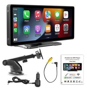 Автомобільний монітор 10,26&Prime; з CarPlay, Android Auto, Bluetooth, FM, AUX та камерою заднього виду &mdash; 1600&times;600, 12&ndash;36 В М11-ун фото