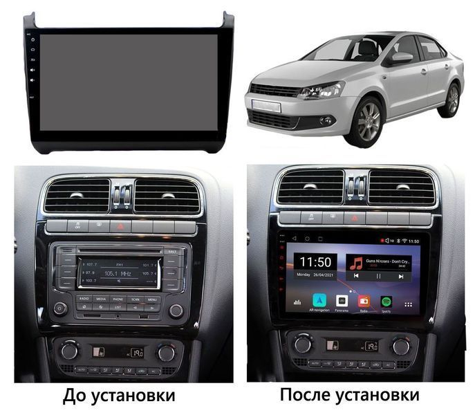 Штатная Магнитола Volkswagen Polo 2011-2018 на Android Модель XYAuto-7212-8octa-CarPlay М-ФПл-9-М3 фото