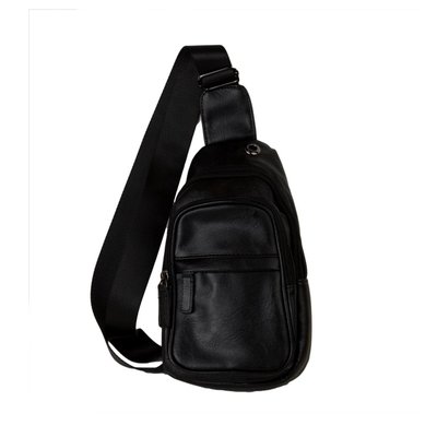 Рюкзак через плече з екошкіри Чорний СР-3120-2 фото