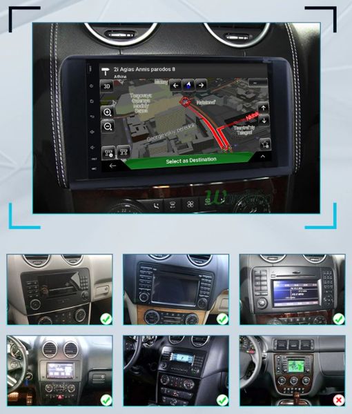 Штатная Магнитола Mercedes ML/GL 350/430/450/500 2005-2013 на Android Модель JAC-3GWiFi М-М2-9-3Ж-1/32 фото