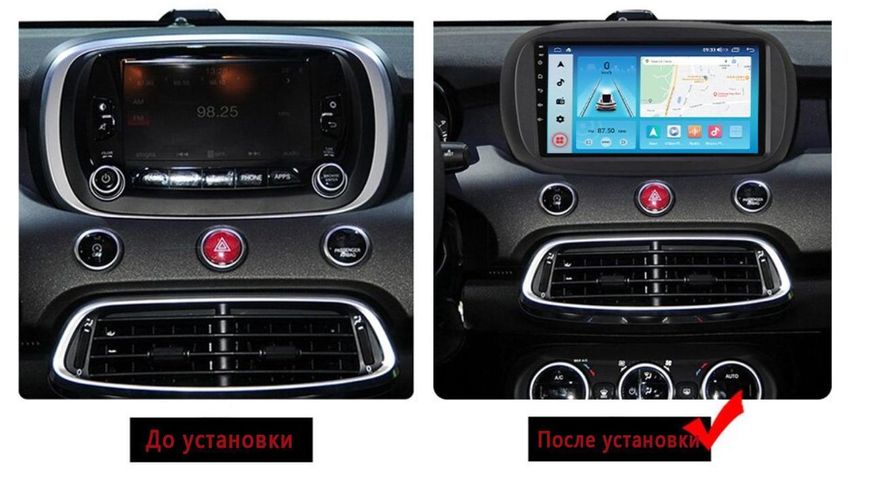 Штатная Магнитола Fiat 500x 2014-2020 на Android Модель JAC-3GWiFi+Carplay 2/32 Гб М-Ф500-9-3Ж-2/32 фото