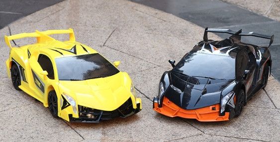 Машинка робот трансформер Lamborghini на радиоуправлении Желтый ЕДМ-168-2 фото