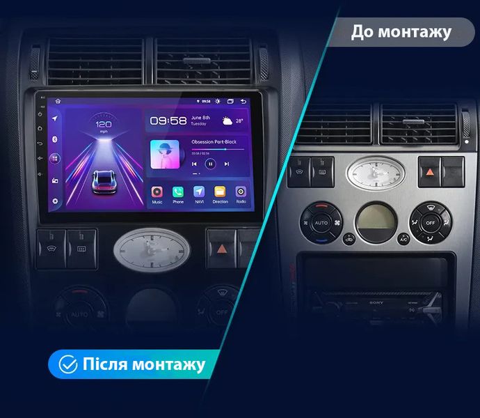 Штатная Магнитола Ford Mondeo 2000-2003 на Android Модель JAC-3GWiFi+Carplay 2/32 Гб М-ФМ1-9-3Ж-2/32 фото