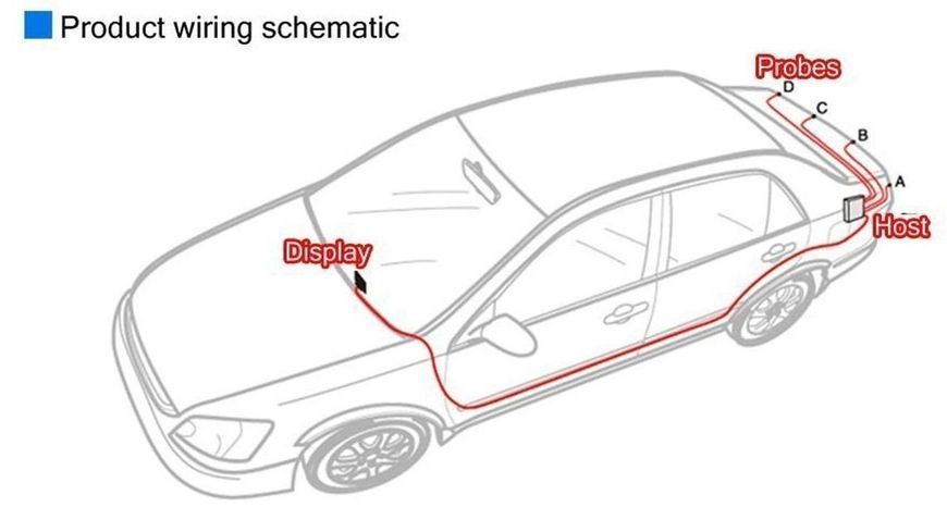 Парктроник автомобильный парковочная система на 6 датчиков + LCD монитор ПР-23 фото