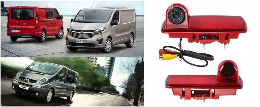 Штатная камера заднего вида в стоп-сигнал для Renault Trafic /Opel Vivaro - AHD 1080P/CVBS 720Р, 170&deg;, ночное видение КЗВ-511 фото
