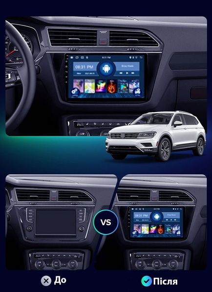 Штатна Магнітола Volkswagen Tiguan L 2017 на Android Модель JAC-3GWiFi М-ФТ-10-3Ж-1/32 фото