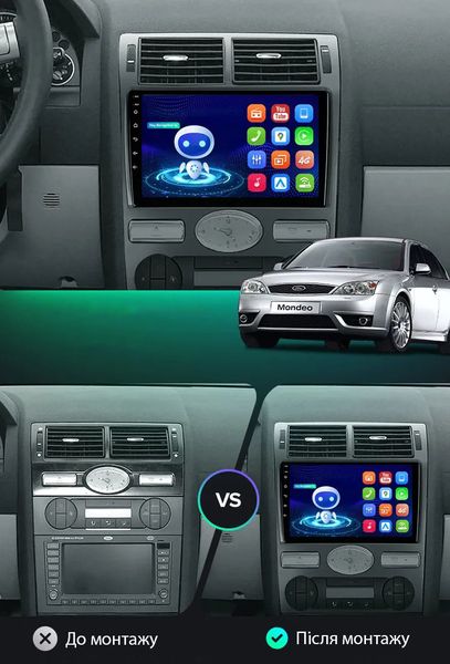 Штатная Магнитола Ford Mondeo 2002-2007 на Android Модель JAC-3GWiFi+Carplay 2/32 Гб М-ФМ2-9-3Ж-2/32 фото