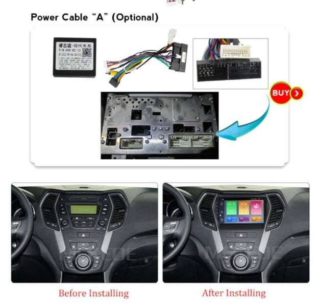 Штатна Магнітола Hyundai IX45 and SantaFe 2013-2015 на Android Модель JAC-3GWiFi+Carplay 2/32 Гб М-Х45-9-3Ж-2/32 фото