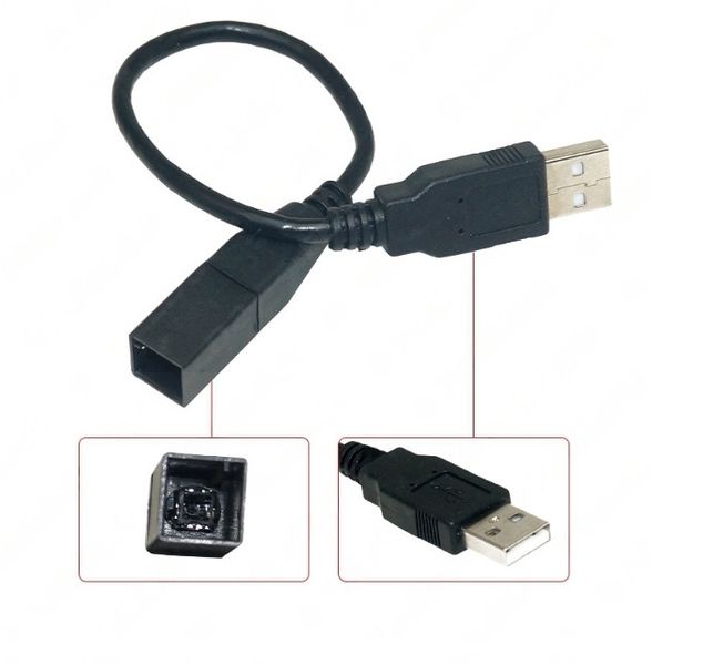 Адаптер AUX 4-контактный USB разъем для Toyota, Mazda, Lexus П-ЮСБ4-100 фото