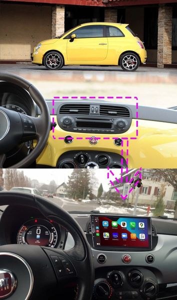 Штатная Магнитола Fiat F500 2007-2015 на Android Модель JAC-3GWiFi+Carplay 2/32 Гб М-Ф500c-9-3Ж-2/32 фото