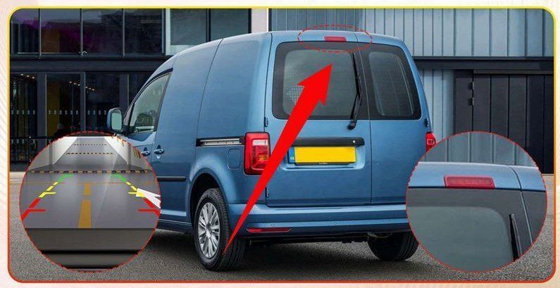 Камера заднего вида в стоп-сигнале для Volkswagen Caddy 2003&ndash;2015 &mdash; AHD 1080P/CVBS, 170&deg;, IP68 КЗВ-561-04 фото
