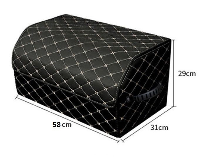 Органайзер складной для багажника авто 54*32*30 см, Черный с белым АОБ-301-13 фото