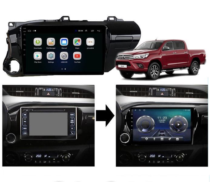Штатна Магнітола Toyota Hilux 2015-2020 на Android Модель FS-A7-8octa-CarPlay М-ТХл-10-М4 фото