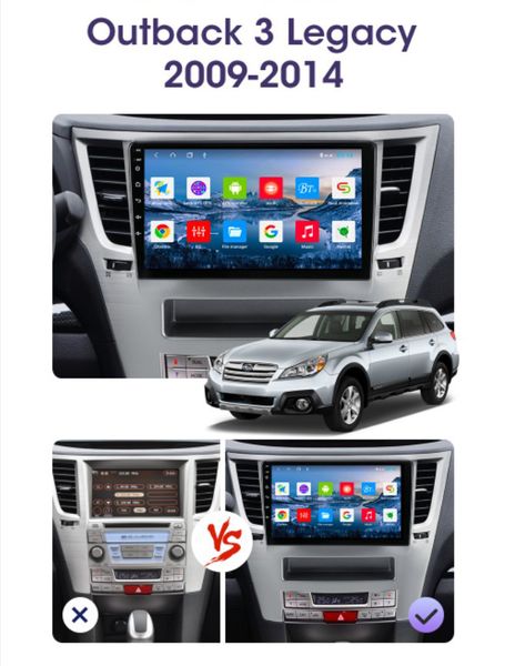 Штатна Магнітола Subaru Outback 3/Legacy 4 2009-2014 Звуковая на Android Модель XYAuto-7212-8octa-CarPlay М-СО-9-8я-2/32 фото