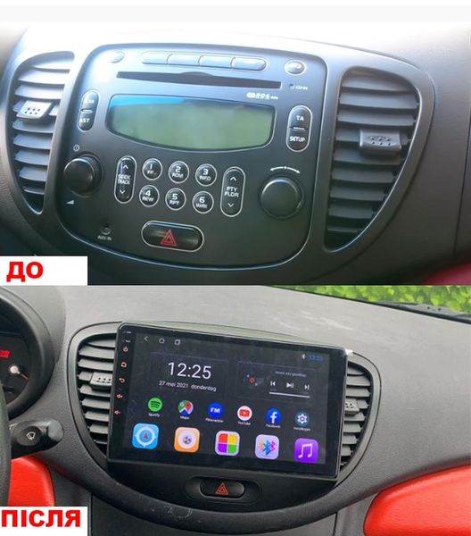 Штатна Магнітола Hyundai i10 2007-2013 на Android Модель JAC-3GWiFi М-Хи-9-3Ж-1/32 фото