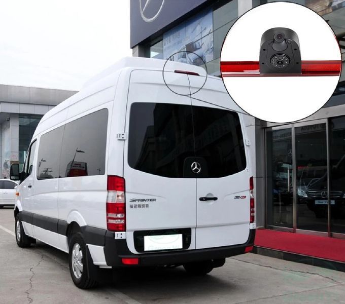 Камера заднего вида с дополнительной камерой в стоп-сигнале Mercedes Sprinter W906/VW Crafter &mdash; CVBS/AHD, 120&deg;, IP67 КЗВ-204-14 фото