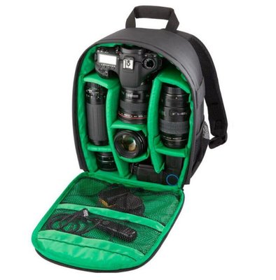 Рюкзак для перенесення фотоапарата /Чорний, Зелений ФР-1048-3 фото