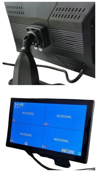 Парковочная система для транспорта: 10&Prime; сенсорный  экран на ножке IPS 1024&times;600 + 4 AHD-камеры 1080P, 170&deg;, кабели 4-pin 5 м+10 м М3-301-27 фото