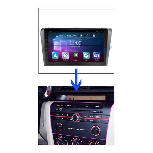 Штатная Магнитола Mazda 3 2004-2009 на Android Модель XYAuto-5760-8octa-4G-DSP-CarPlay М-М3ст-9-8я4жДСП-2/32 фото