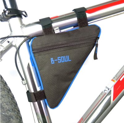Велосумка B-Soul на раму Черный с синим ВС-329-2 фото