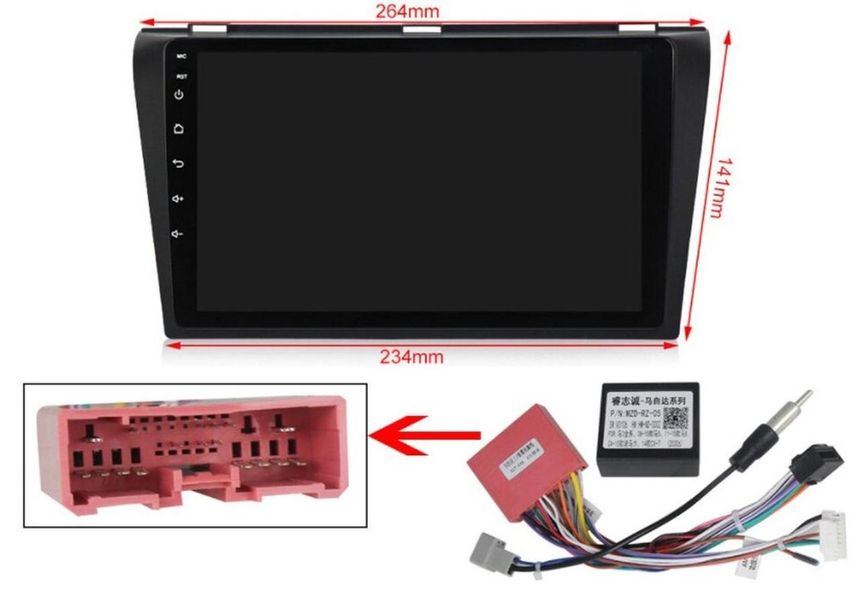 Штатная Магнитола Mazda 3 2004-2009 на Android Модель ТС10-8octaTop-4G-DSP-CarPlay М-М3ст-9-ТС-4/32 фото