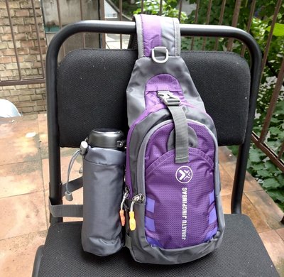Рюкзак однолямковий З чохлом для пляшки Фіолетовий СР-3004-5 фото