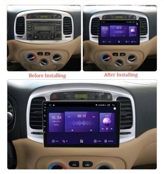 Штатна Магнітола Hyundai Accent 2009-2011 на Android Модель JAC-3GWiFi М-ХАкц-9-В1 фото