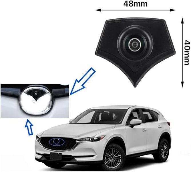 Камера переднего вида в эмблему Mazda &mdash;  CCD 720P, 170&deg;, IP68 КПВ-1851-00 фото