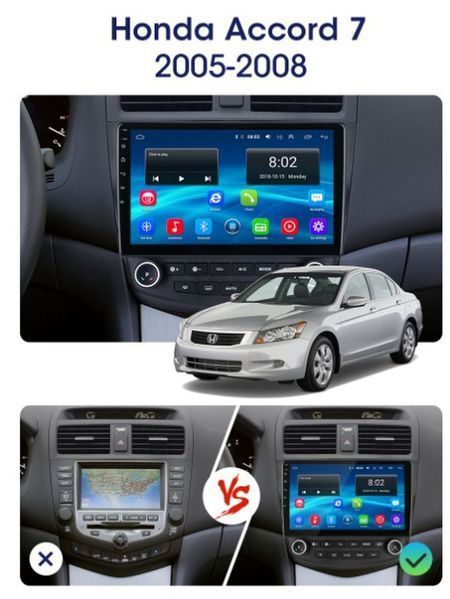 Штатна Магнітола Honda Accord 2003-2007 на Android Модель XyAuto-3GWiFi+Carplay 2/32 Гб М-ХА-10-В2 фото